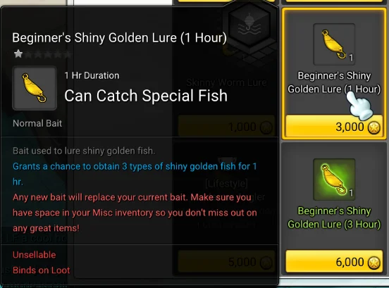 MapleStory 2 Shiny Golden Lure