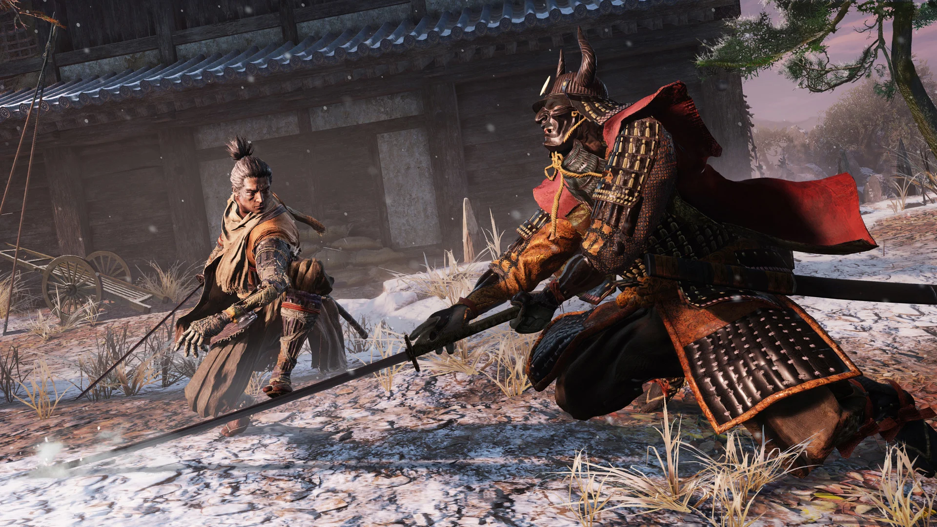 Sekiro: Shadows Die Twice Screenshot Showing a Samurai Duel