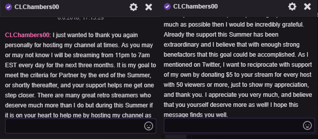 Twitch Message