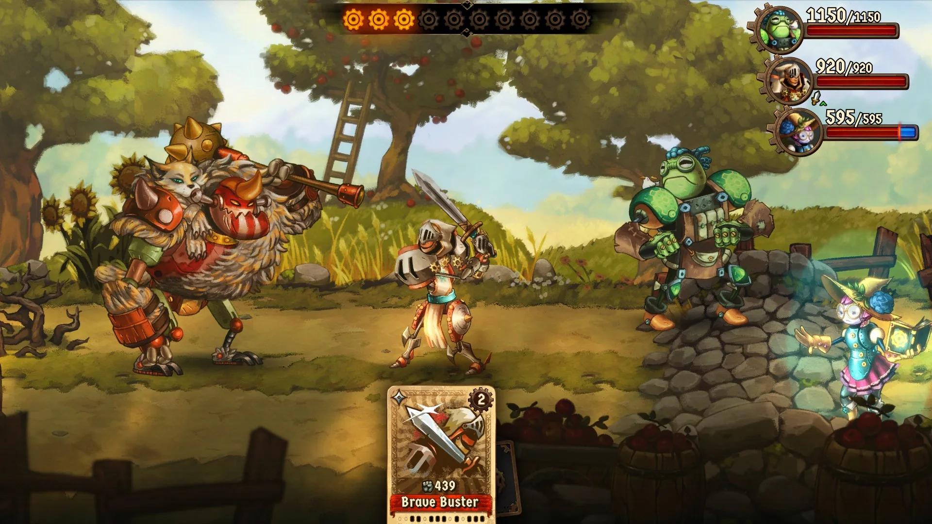 SteamWorld Quest Combat Screenshot