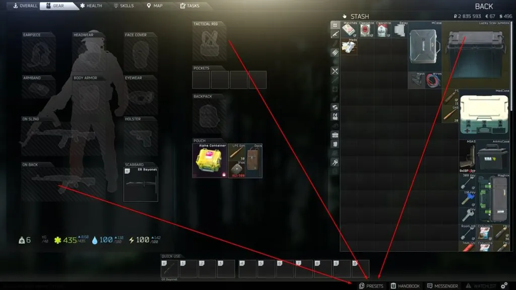 Escape form Tarkov Presets