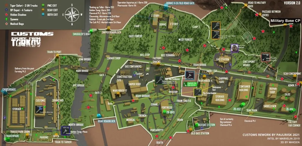 Escape from Tarkov Customs Map 2021