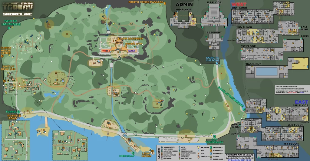 Escape from Tarkov - Shoreline Map Extracts 2