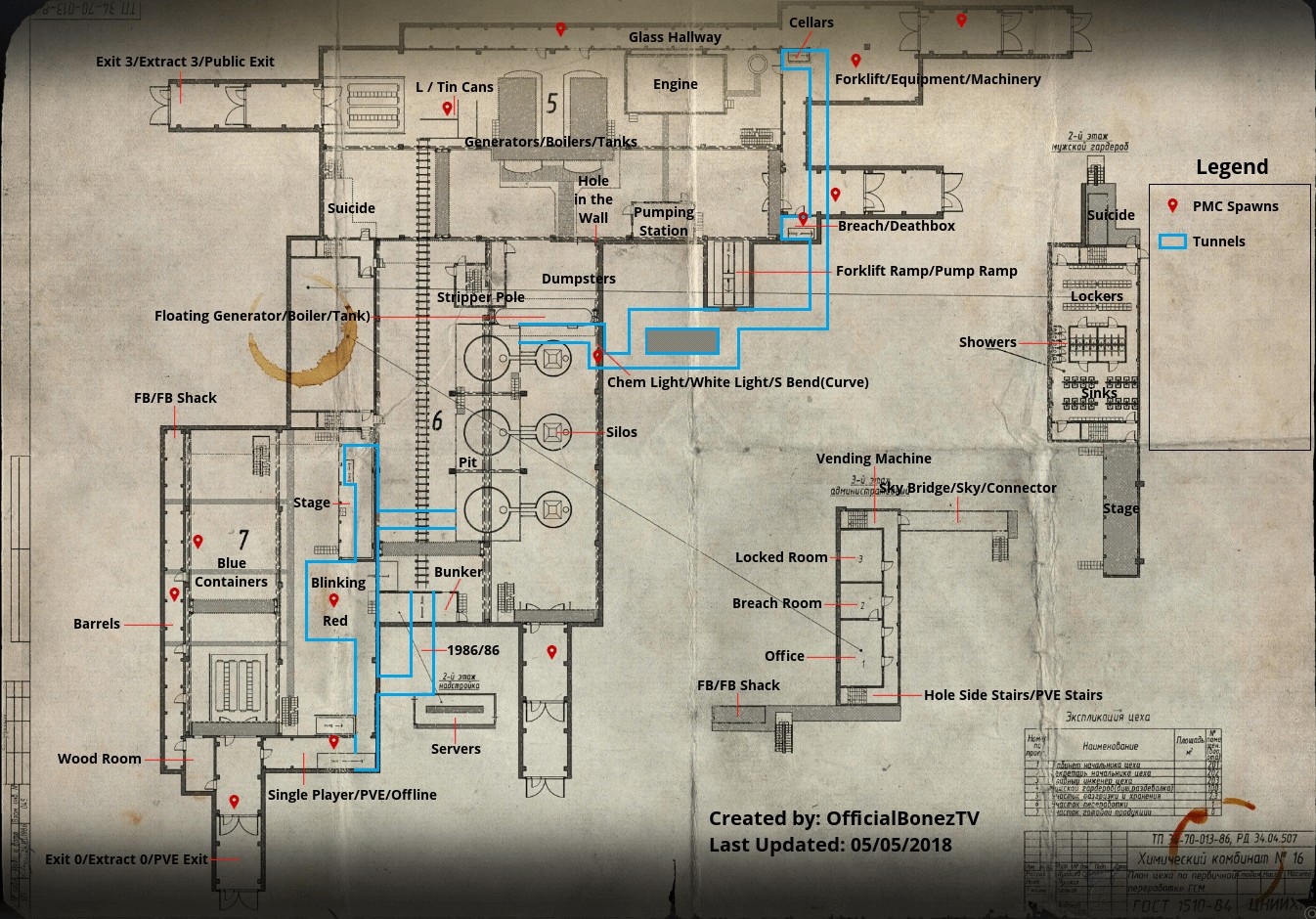 escape from tarkov maps and exits