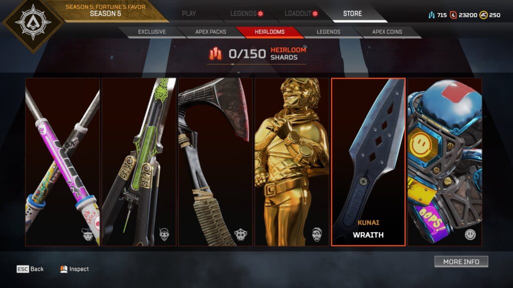 Apex Legends Heirlooms