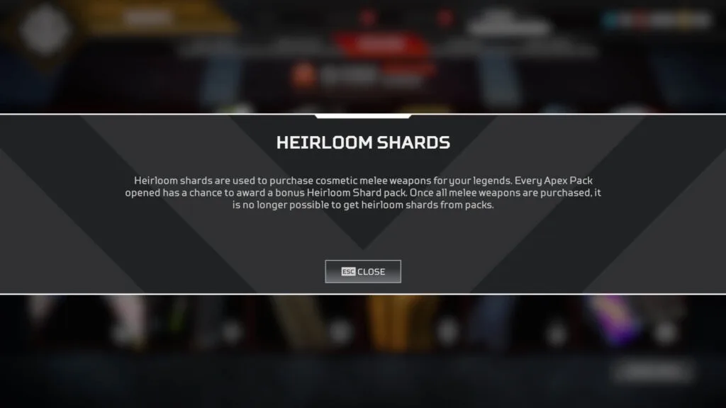 Apex Legends How to get Heirloom Shards