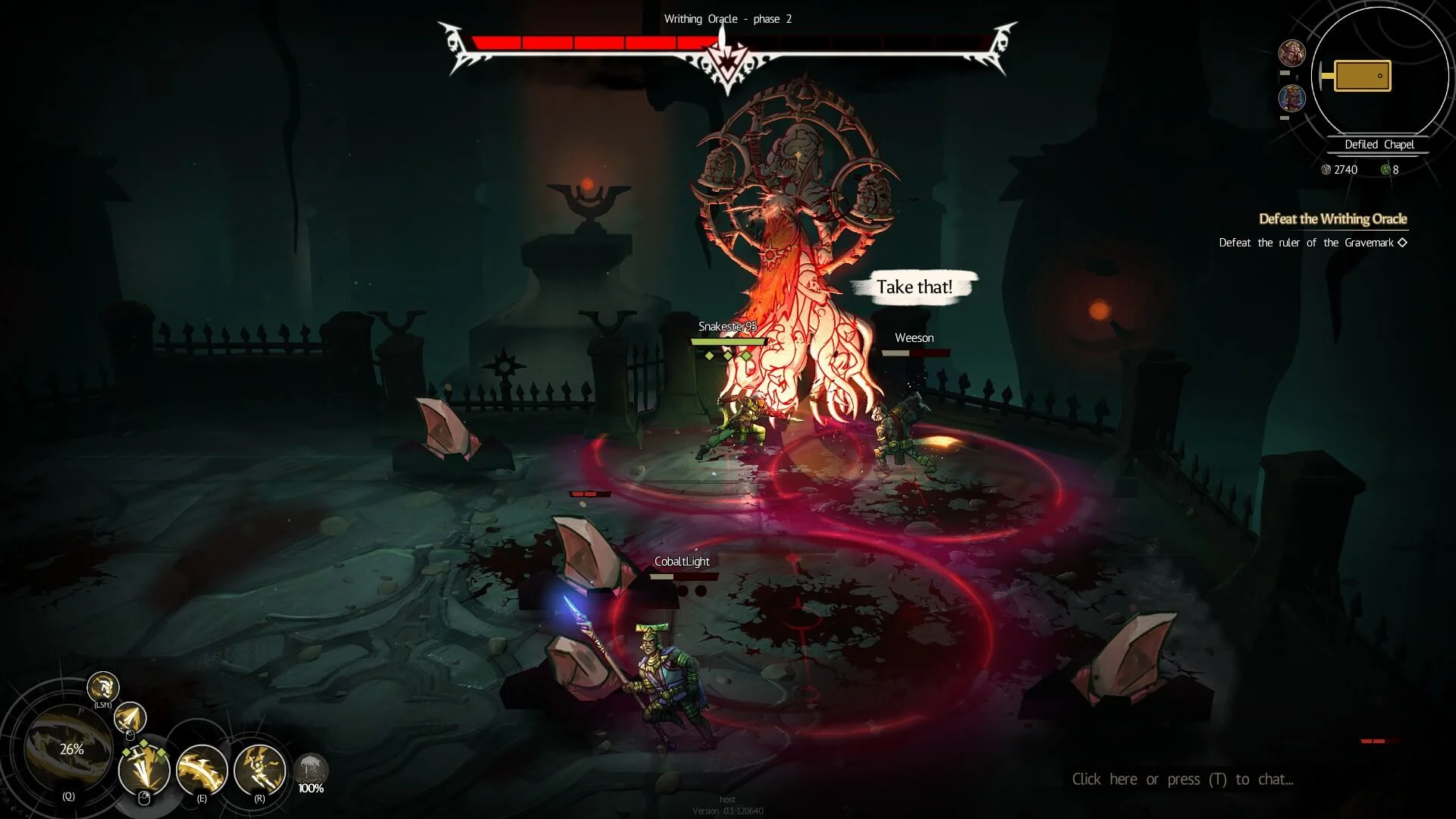 Blightbound Writhing Oracle Boss Fight