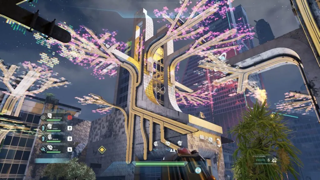 Virtual Cherry Blossom Tree in a City