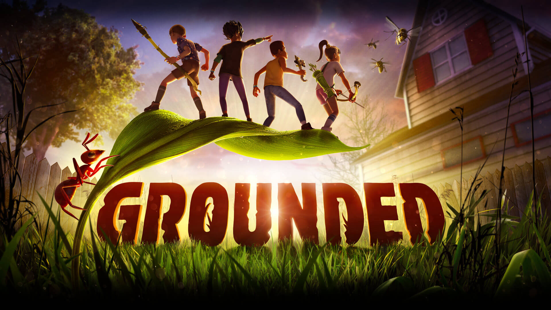 Grounded Game Kids Above the Logo