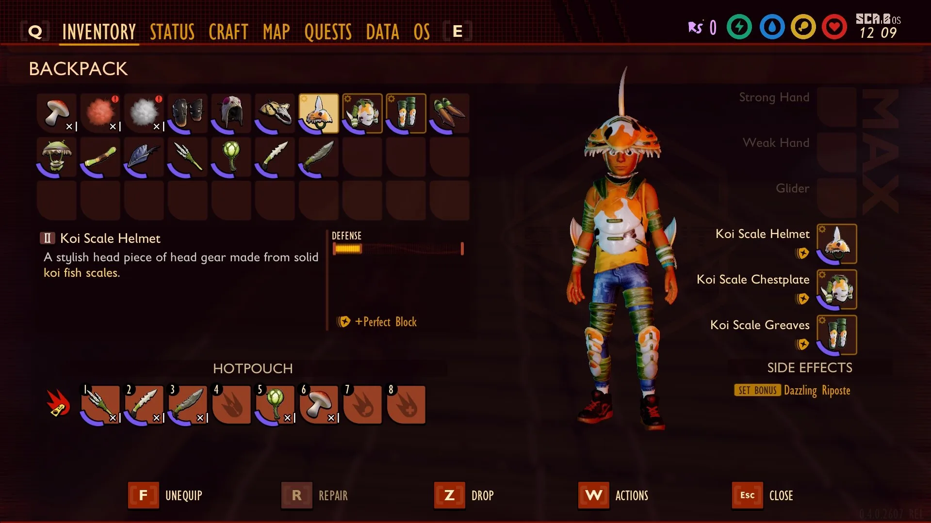 Grounded Koi Armor Set