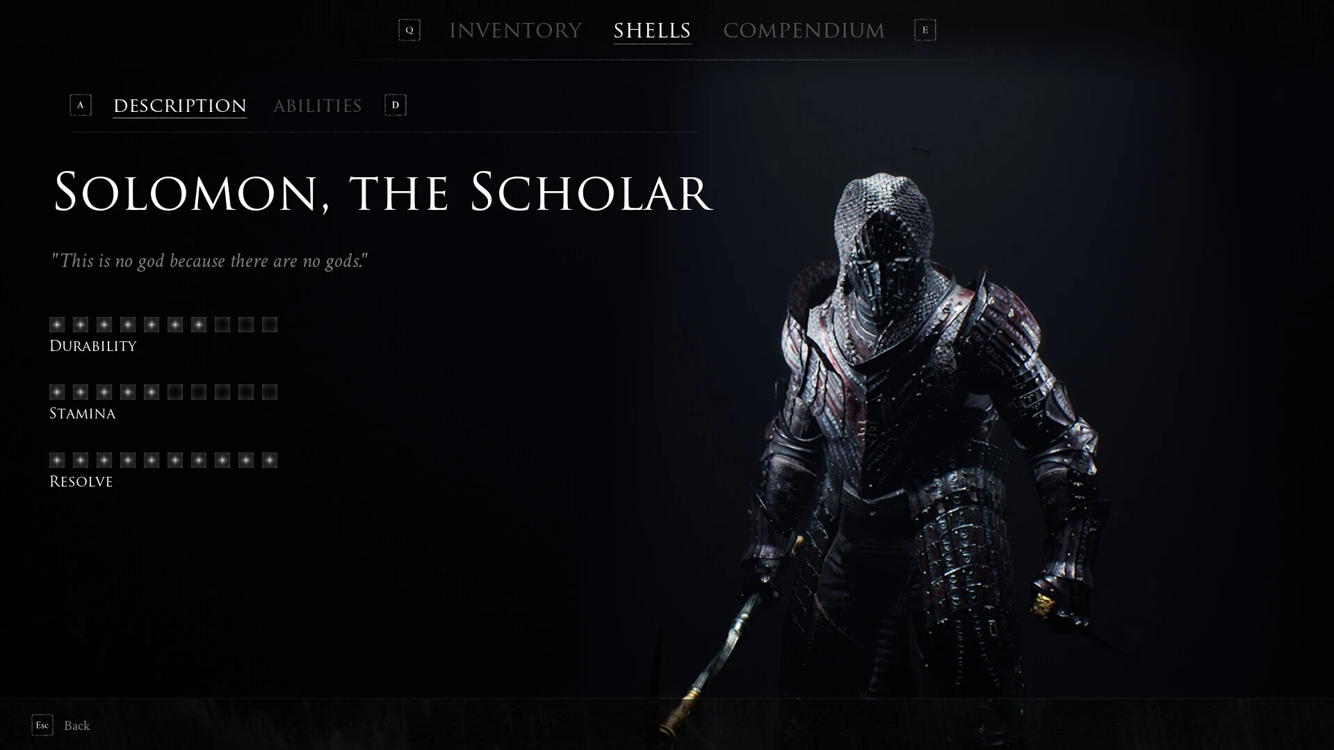 Mortal Shell - Solomon, the Scholar