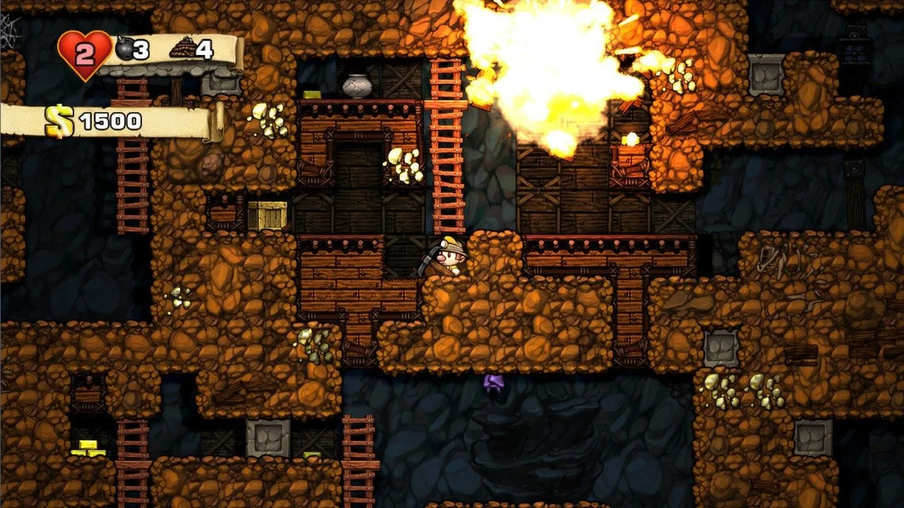 Spelunky Screenshot Mining Underground