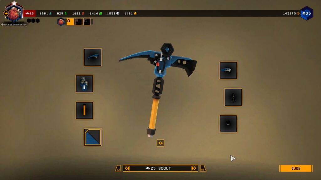 Deep Rock Galactic - Pickaxe Part Customization