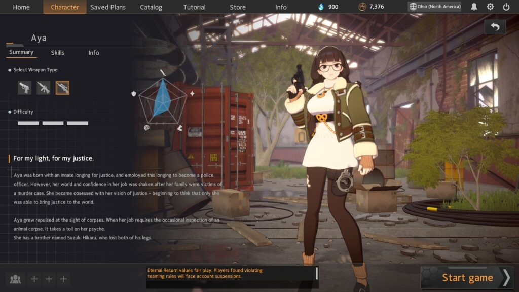 Eternal Return: Black Survival – Aya Build