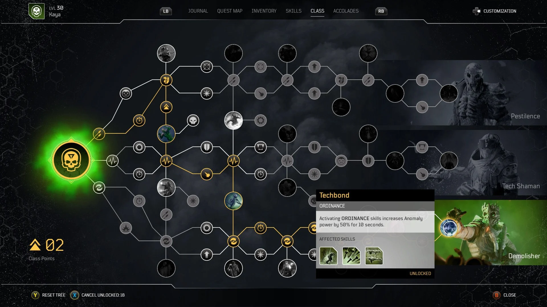 Outriders - Skill Tree Screenshot