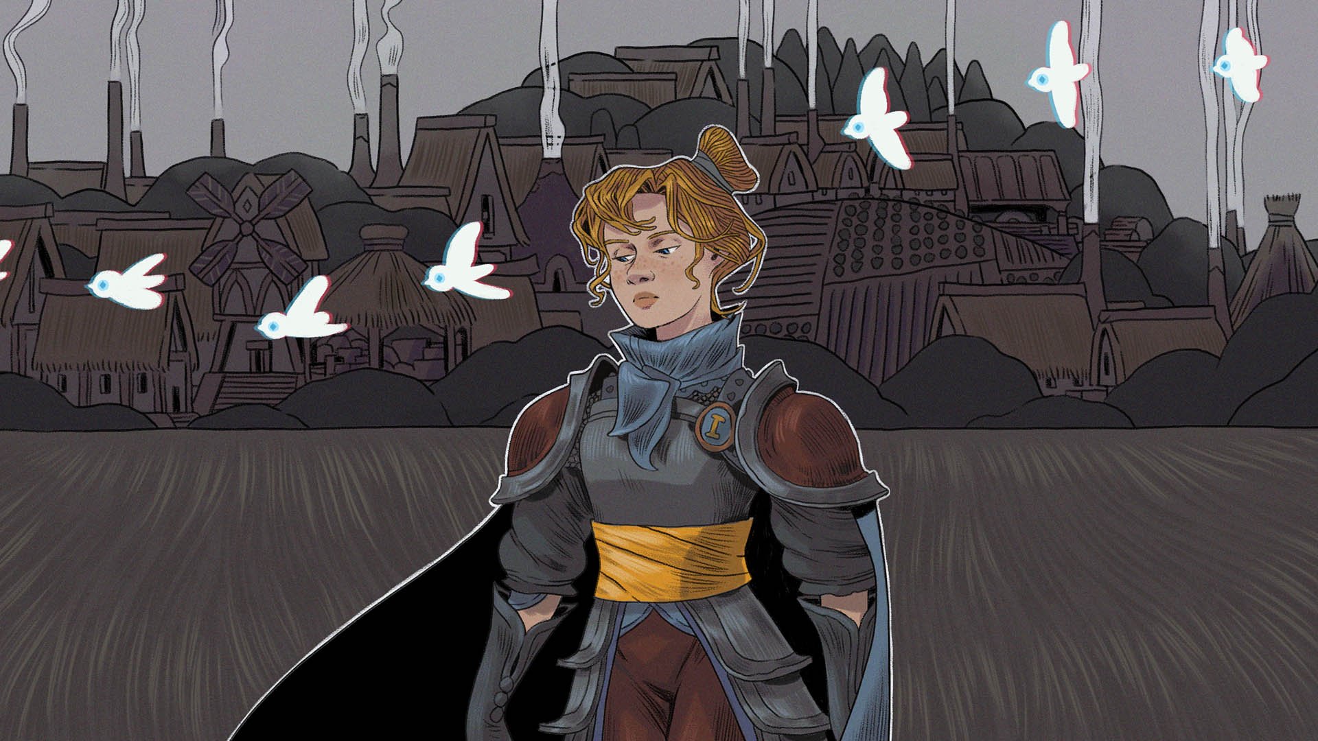 Loop Hero Concept Art of a Woman Knight