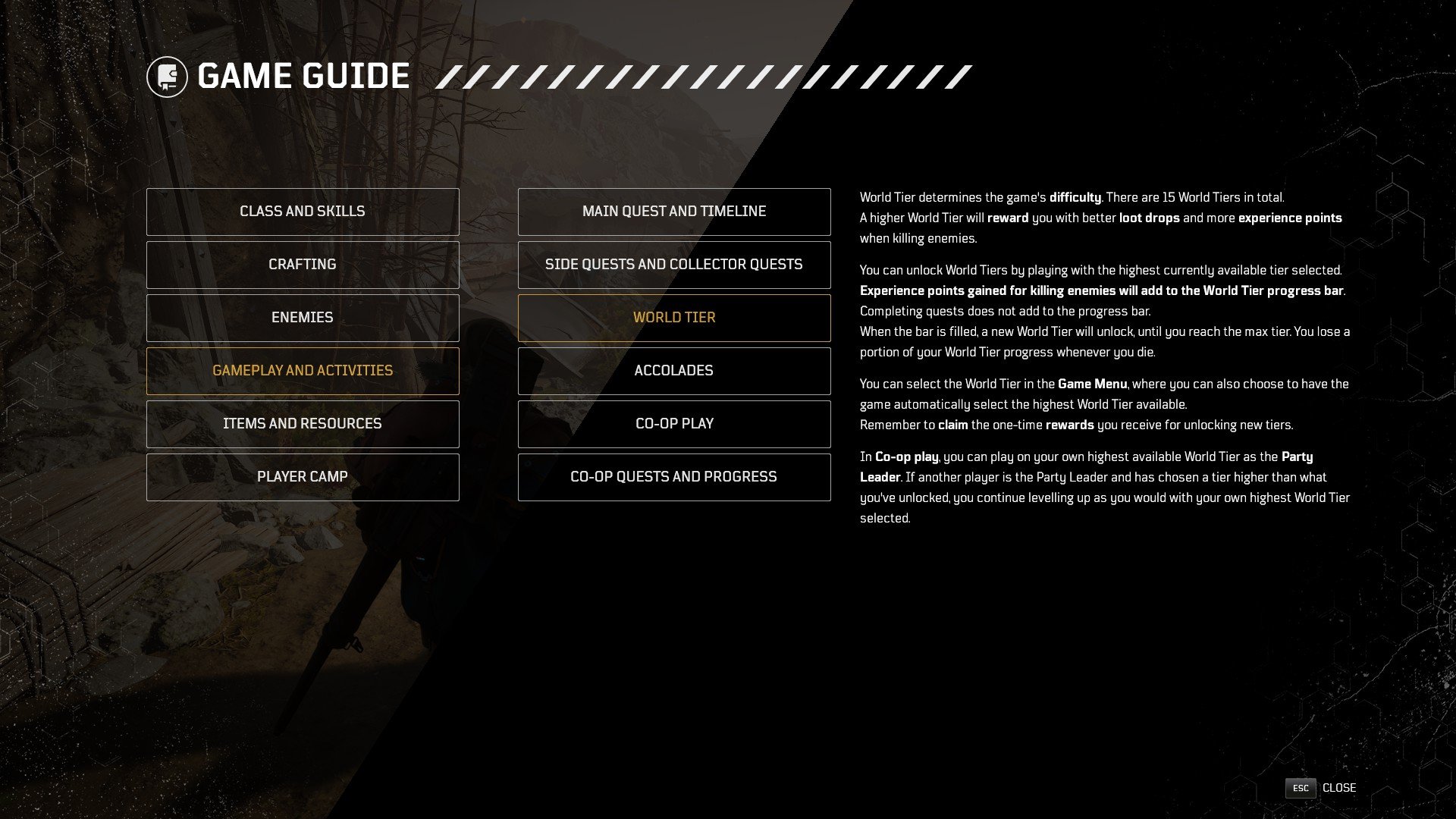 Outriders - World Tier Guide Screenshot