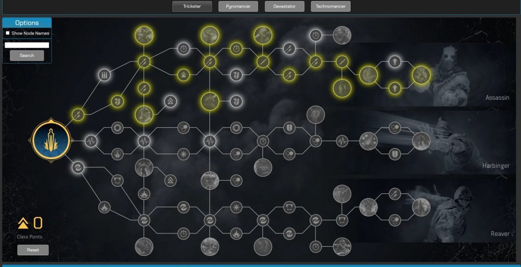 Outriders - Class Tree Calculator Breadbuilder