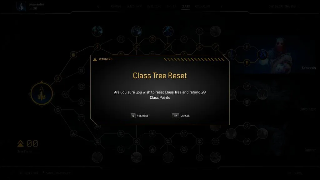 Outriders - Class Tree Reset Free