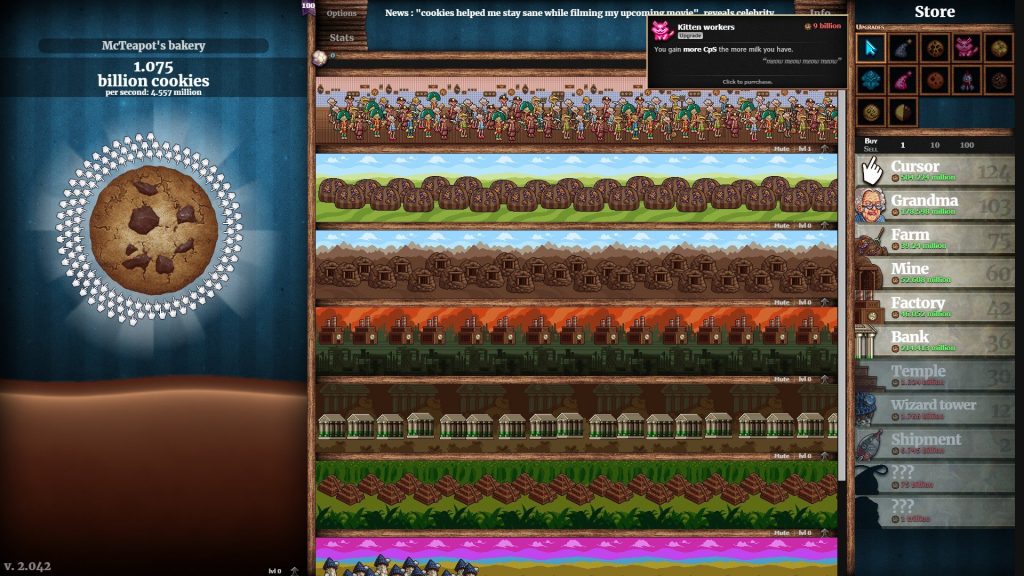 Cookie Clicker -Kitten Upgrades