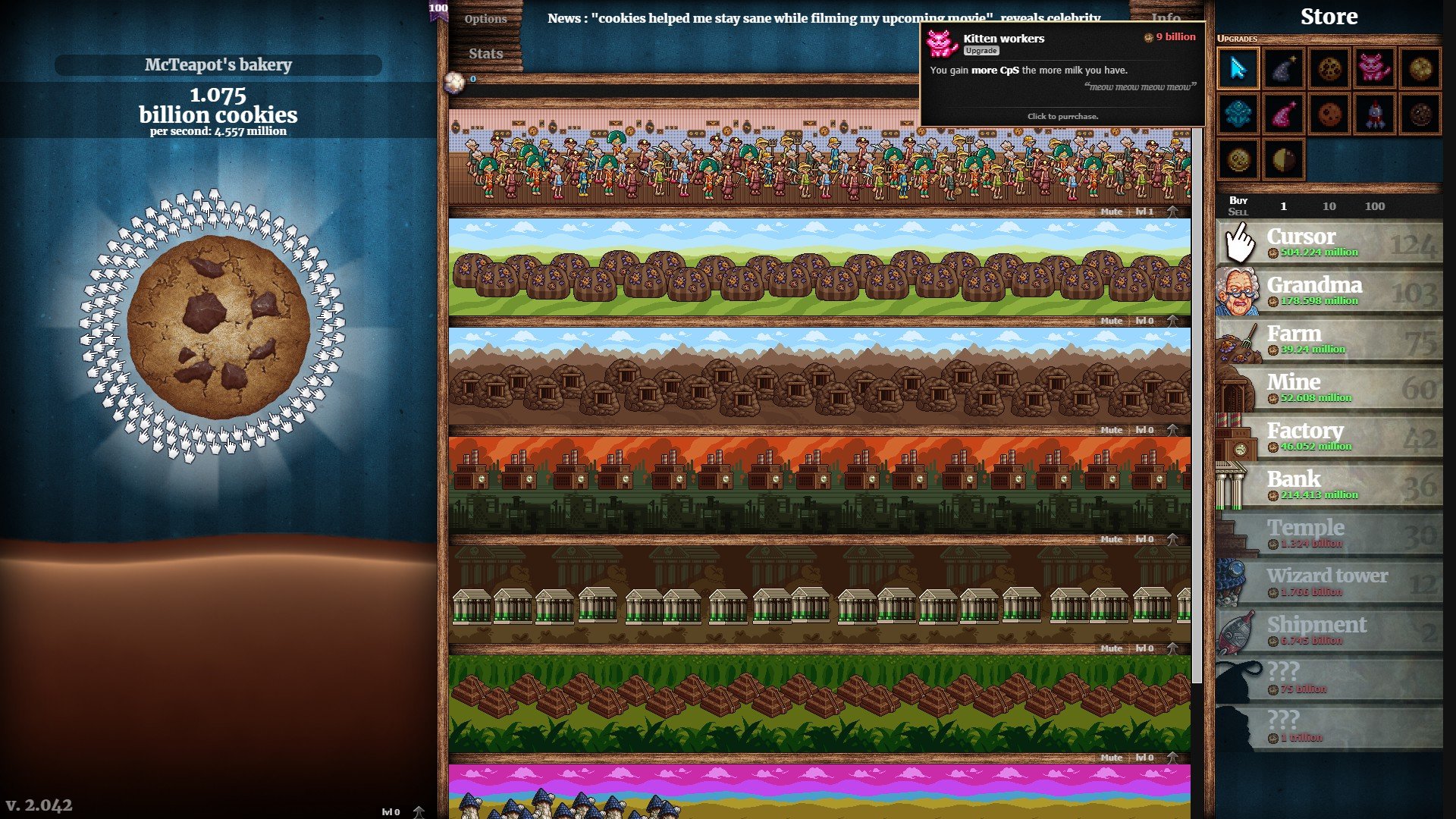 Didn't realize I could get this many buffs : r/CookieClicker