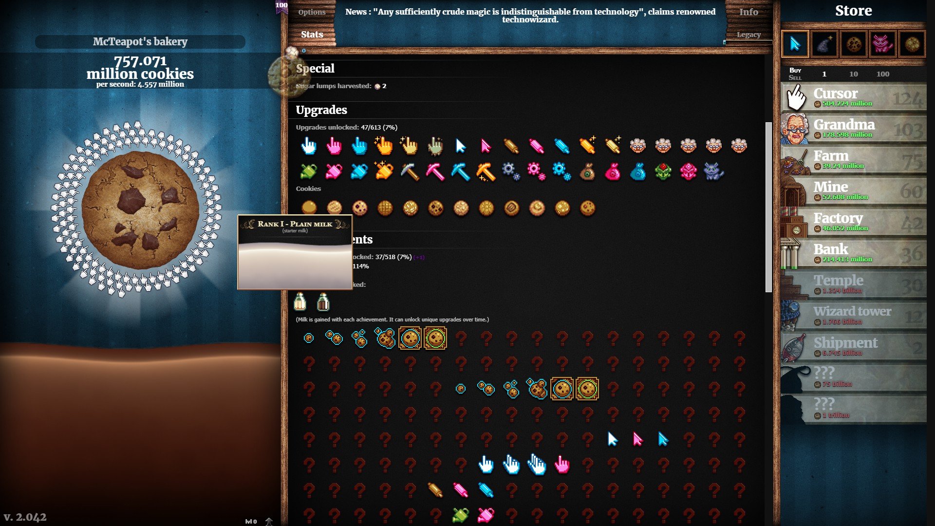 Cookie Clicker - What Does Milk Do