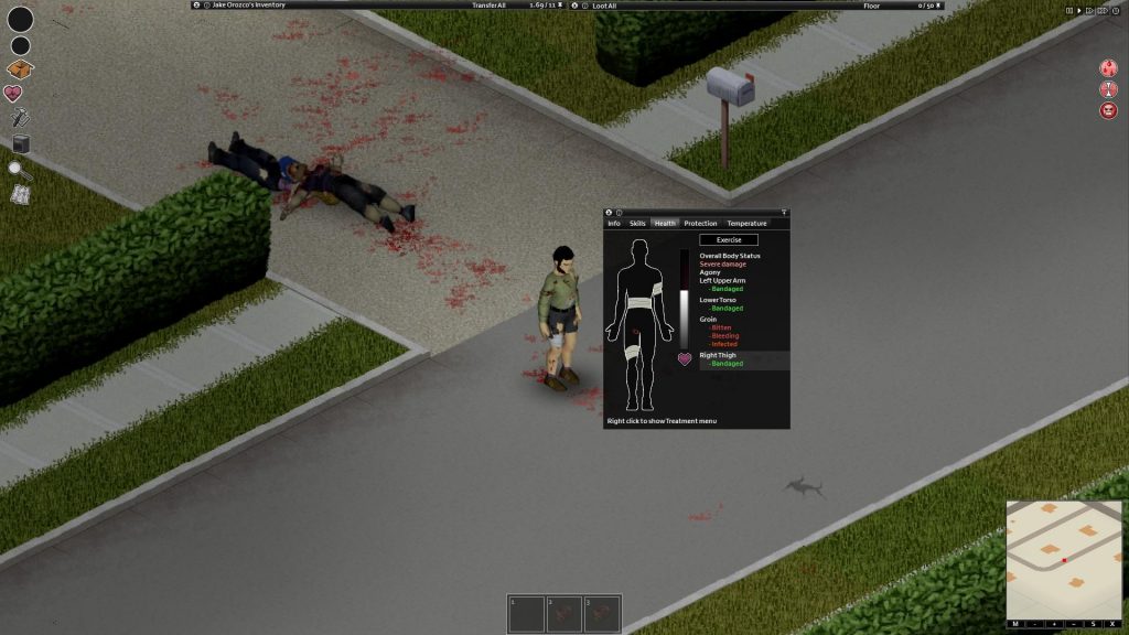 Project Zomboid - Bitten and Infected Injuries