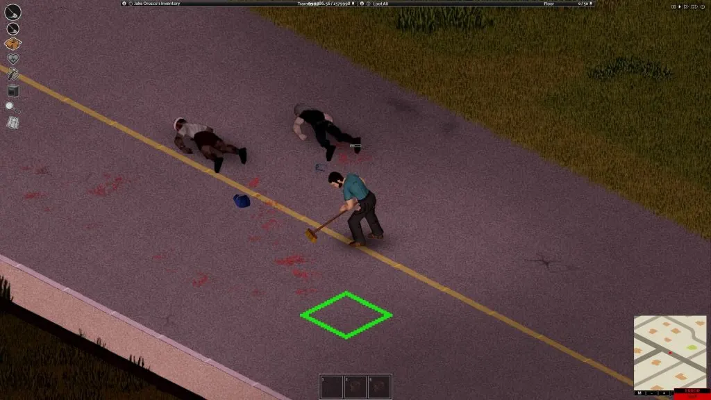 Project Zomboid - Cleaning Blood Using a Mop