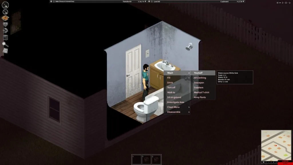 Project Zomboid - How to Clean Clothes