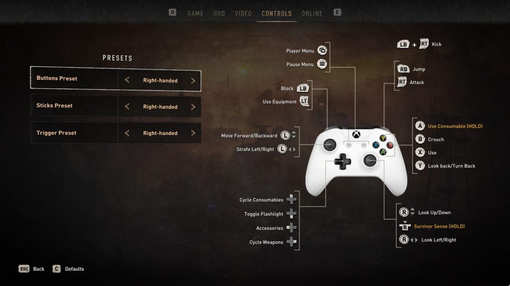 Dying Light 2 - Controller Keybindings