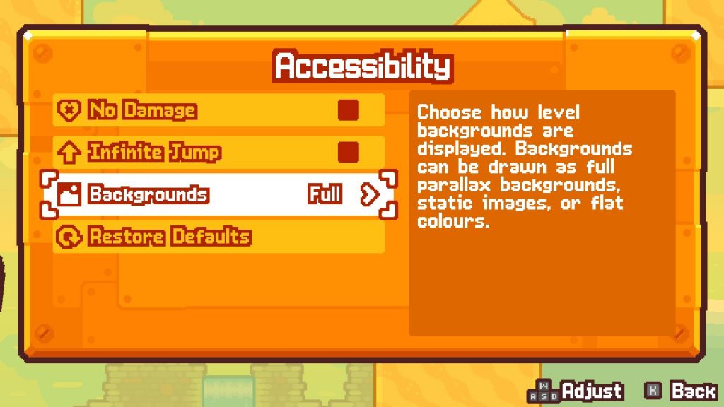 Grapple Dog - Accessibility Options