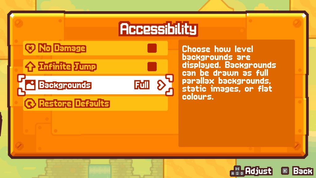 Grapple Dog - Accessibility Options