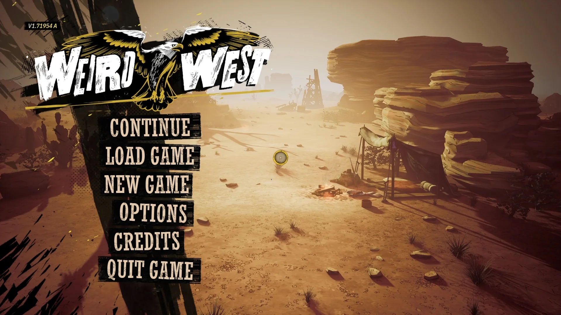 Weird West - Main Menu Reload a Save