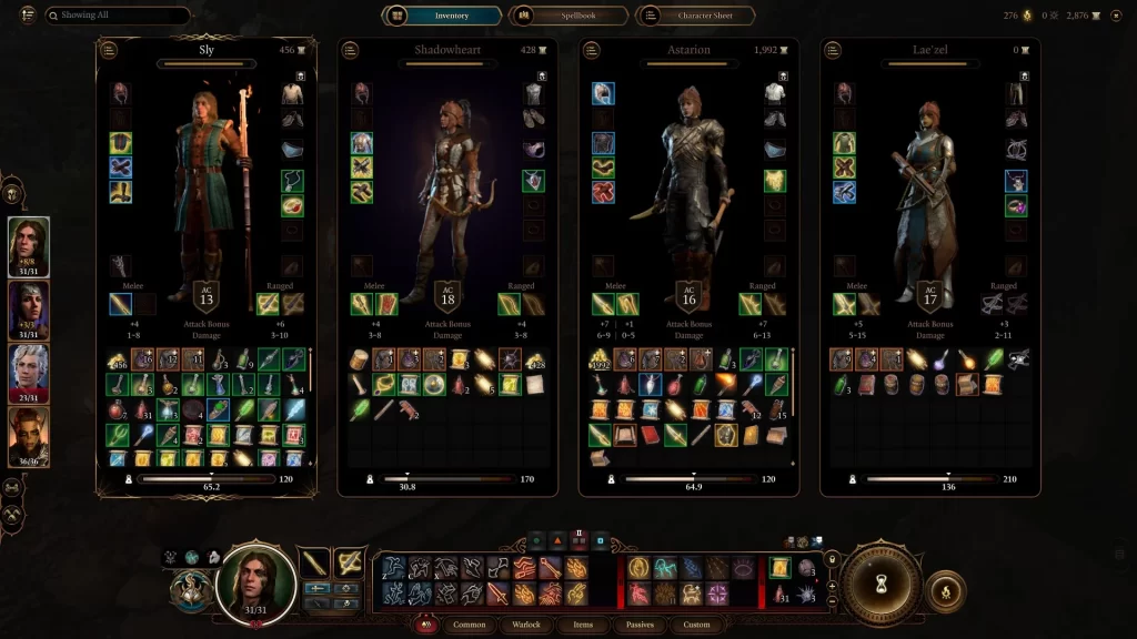 Baldur's Gate 3 - All Character Inventories