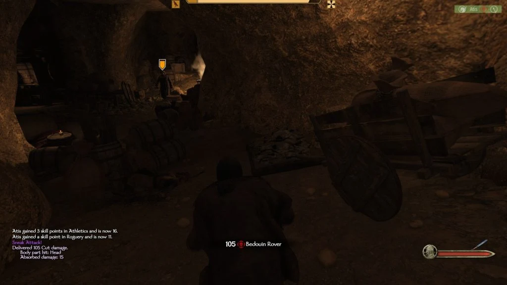 Mount & Blade 2: Bannerlord screenshot of an enemy's alertness bar filling