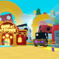 Bubble Gum Simulator Infinity Screenshot of the Minigame Paradise World