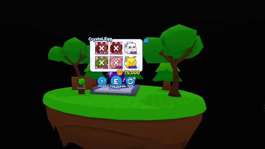 Bubble Gum Simulator Infinity Screenshot of a Small Green Island With Trees