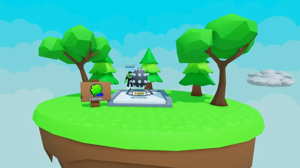 Bubble Gum Simulator Infinity Temporary Island With a Spiky Egg