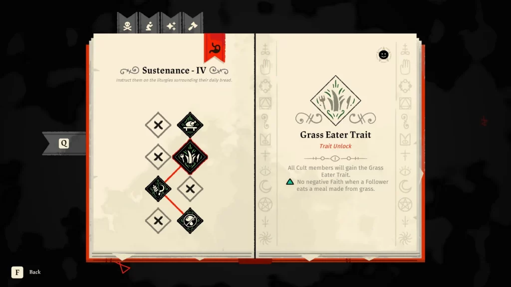 Cult of the Lamb - Grass Eater Trait Tip