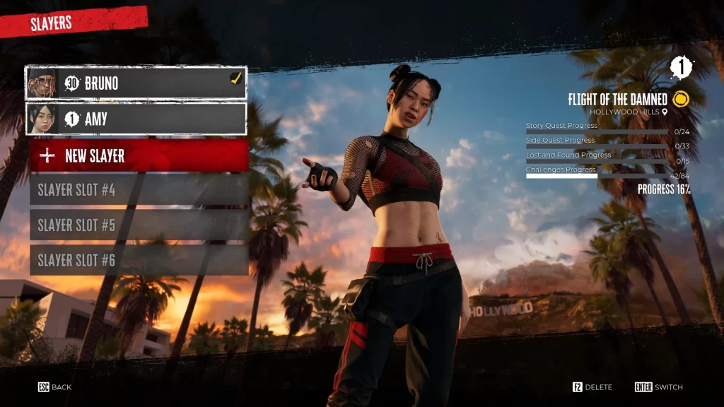 Dead Island 2 - Picking a Character in Slayers Menu