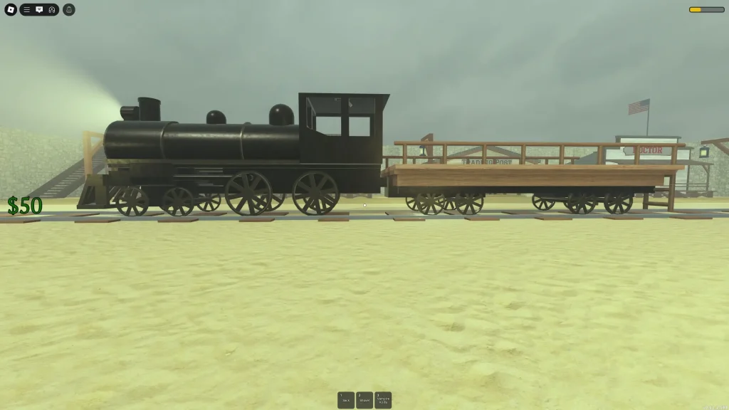 Dead Rails Screenshot Showing the Train From the Side