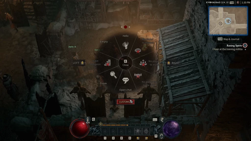 Diablo 4 - How to Use Emotes Radial Menu