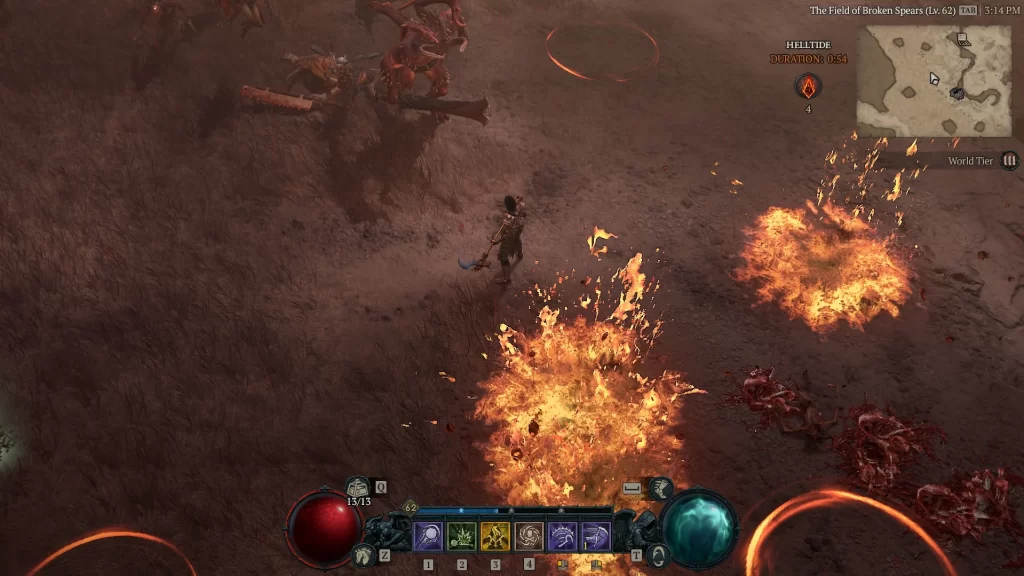 Diablo 4 - Lava Meteors in Helltide