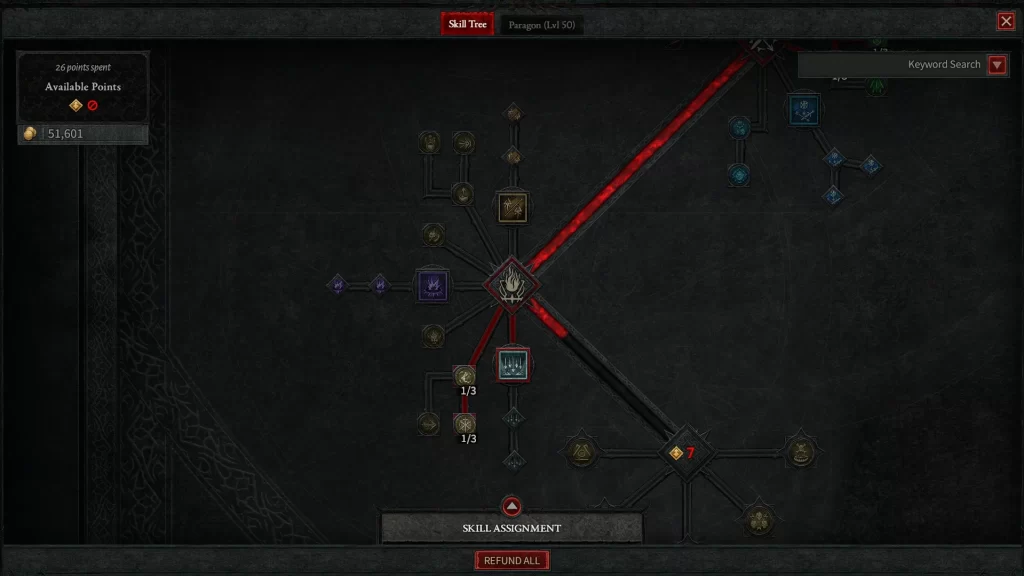 Diablo 4 - Rogue Skill Tree Screenshot