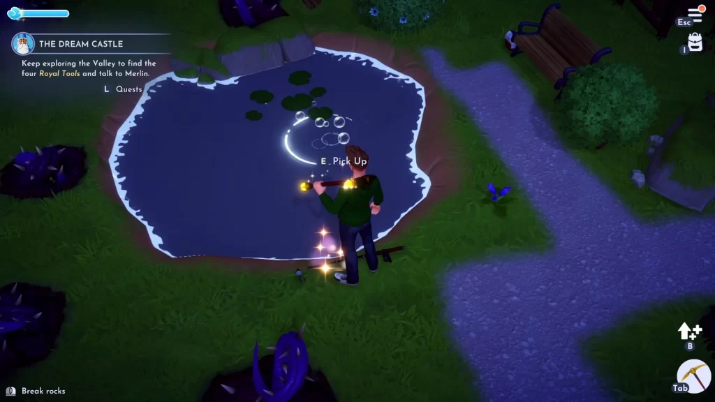 Dreamlight Valley - Lucky Fishing Pole Spot Next to Pond