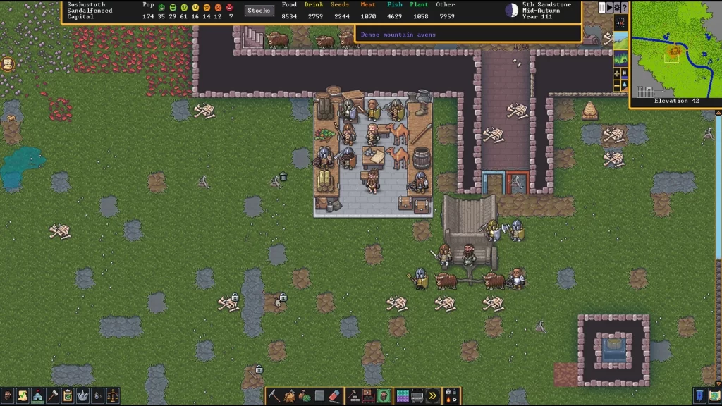 Dwarf Fortress - Building a Trade Depot For Caravans