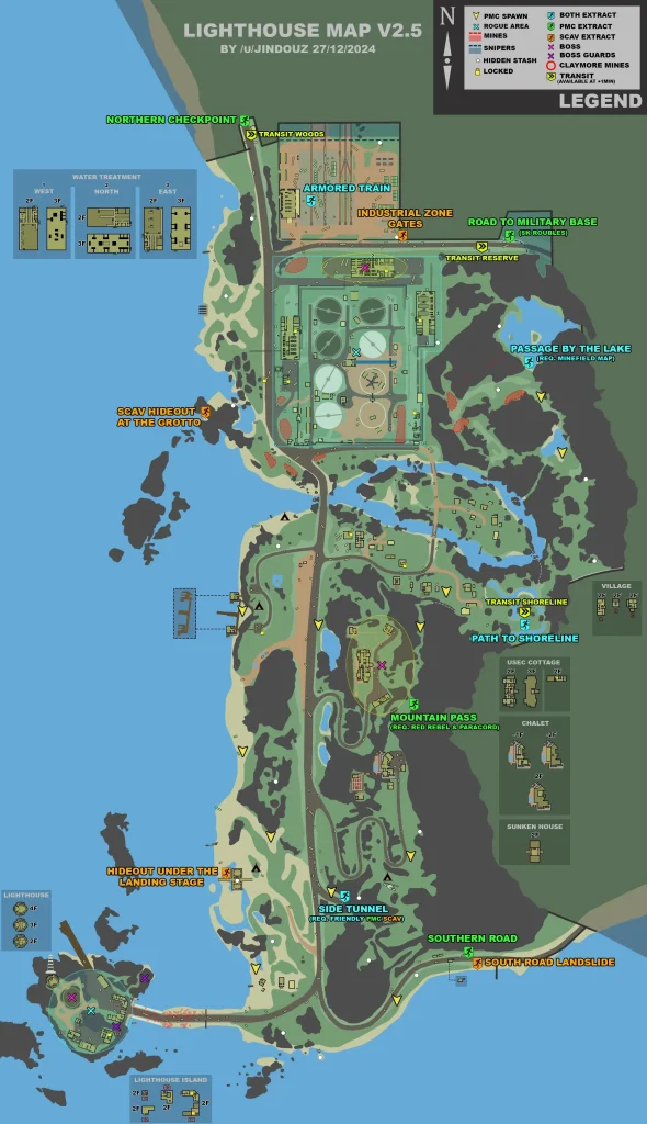 Escape from Tarkov 2D Lighthouse Map