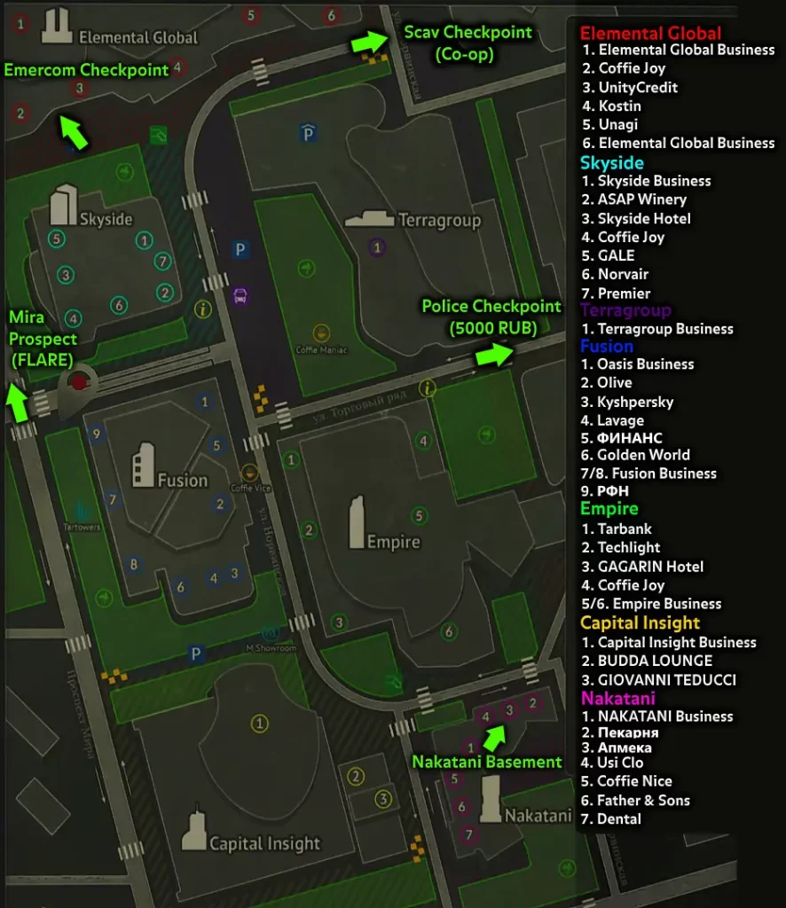 Escape from Tarkov - Ground Zero Map 2024