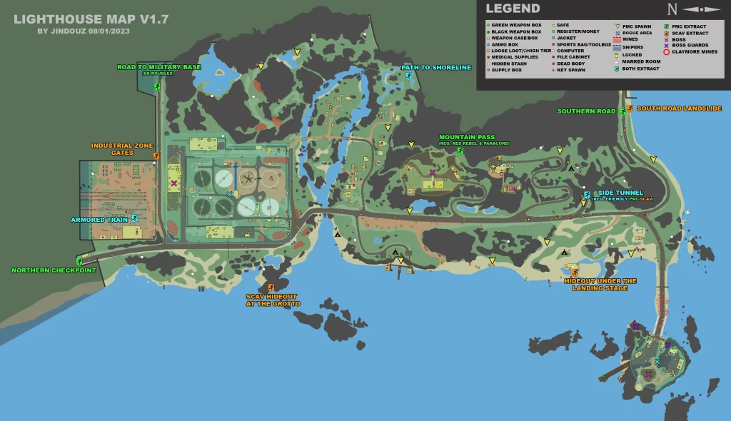 Escape from Tarkov - Lighthouse Map Every Extract 2