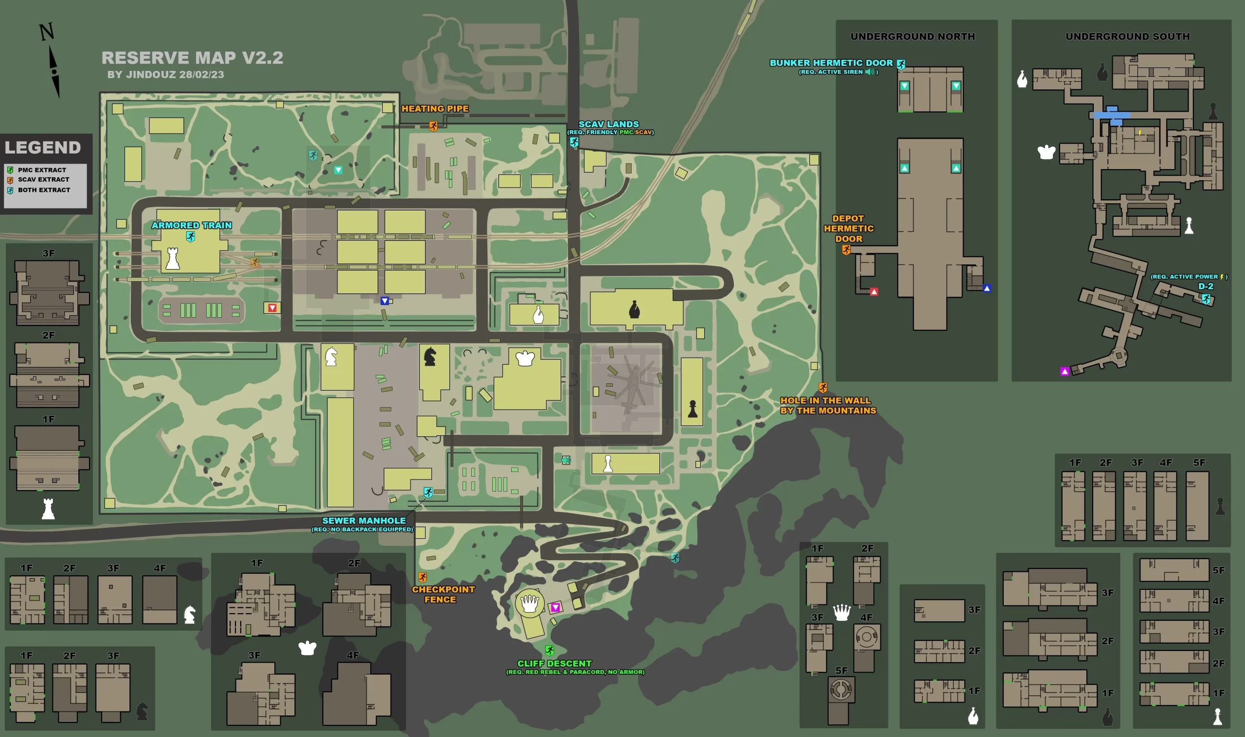 Reserve Map: compass aligned, DE names of chess figures, additional #'s for  easier navigation in teams. If considered helpful, I will add full english  version + bunker. : r/EscapefromTarkov